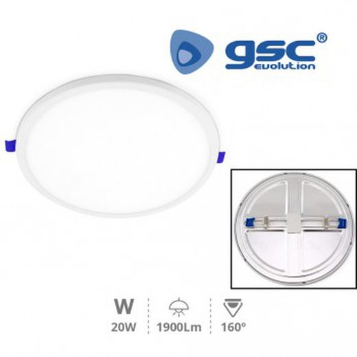 Downlight led empotrable regulable athena (ø230x20mm) ref. 000705334-000705335