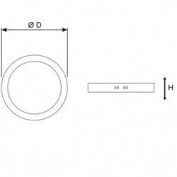 Downlight LED rond en saillie 1620-2160lm mod. Gala