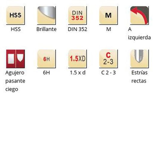 E101 - Tarauds à main Dormer HSS brillant M, goujures droites DIN 352