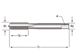 E119 - Tarauds à main droits Dormer HSS brillant G(bsp) G(bsp) DIN 5157