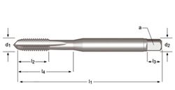 E225 - Tarauds machine Dormer HSS-E brillant UNC UNC Flûtes droites Flûtes droites DIN 371