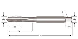 E229 - dormer hss-e brillante unf  unf machos de máquina estrías rectas estrías rectas din 371