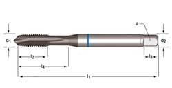 E241 - dormer hss-e-pm super-b shark m  m macho de máquina con entrada en hélice shark (anillo azul) entrada en hélice din 371 le 10, din 376 ge 12