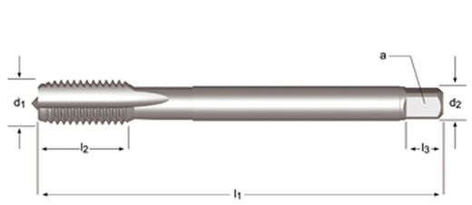 E250 - dormer hss-e brillante m  m machos de máquina estrías rectas estrías rectas din 376