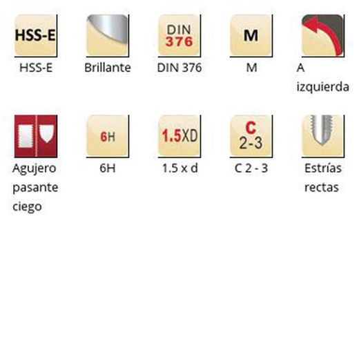 E251 - Tarauds machine Dormer HSS-E brillant M, goujures droites DIN 376