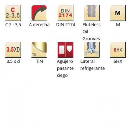 E289 - m Gewindebohrer mit Rollen, mit Schmiernuten und Innenkühlung