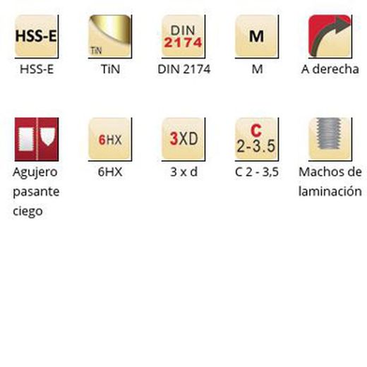 E292 - Tarauds à rouler Dormer HSS-E étain M DIN 2174