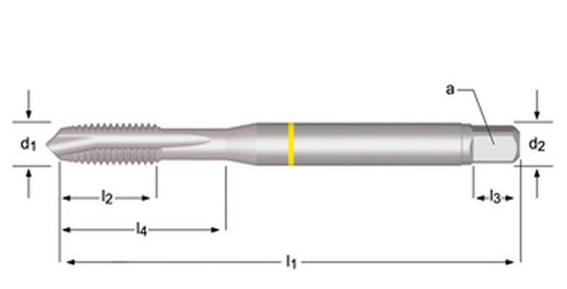 E297 - dormer hss-e-pm cromado shark m  m macho de máquina con entrada en hélice shark (anillo amarillo) entrada en hélice din 371 le 10, din 376 ge 12