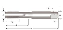 E536 - dormer hss brillante bsf  bsf machos de máquina estrías rectas estrías rectas iso 529