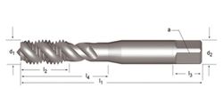 E538 - dormer hss brillante/templado al vapor bsf  bsf machos de máquina estrías helicoidales a 40° estrías helicoidales a 40° iso 529