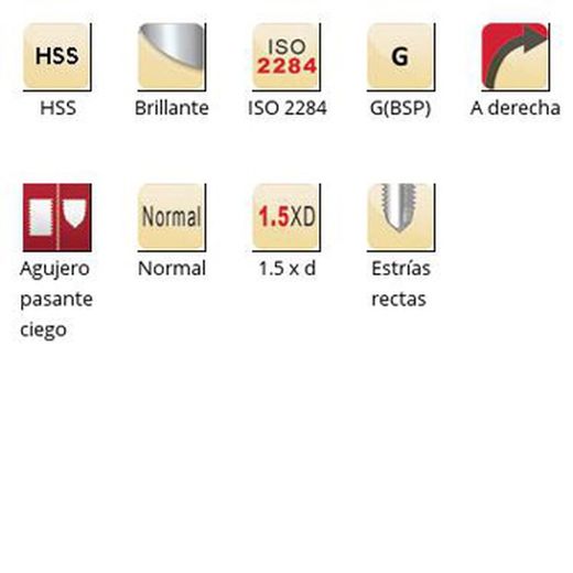 E547 - Tarauds machine Dormer HSS brillant G(bsp) G(bsp) Flûtes droites Flûtes droites ISO 2284