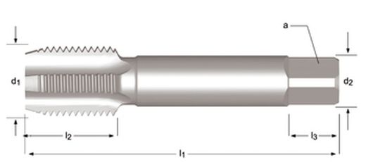 E547 - dormer hss brillante g(bsp)  g(bsp) machos de máquina estrías rectas estrías rectas iso 2284