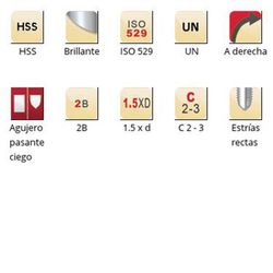 E570 - Tarauds machine Dormer HSS brillants à une goujure droite ISO 529