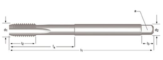 E600 - dormer hss-e brillante m  m machos de máquina extra largo estrías rectas estrías rectas iso 2283
