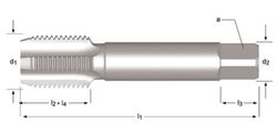 E708 - dormer hss brillante npsm  npsm machos de máquina estrías rectas estrías rectas ~ansi b94.9