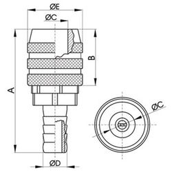 Bouchon cannelé pour tuyau réf. 175