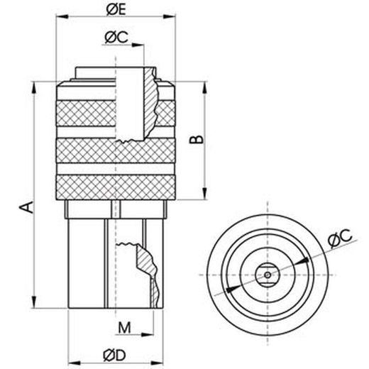 Bouchon fileté femelle réf. 168