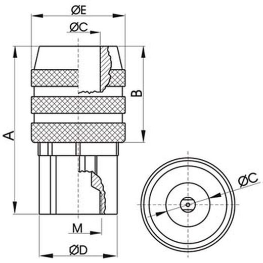 Bouchon fileté femelle réf. 178