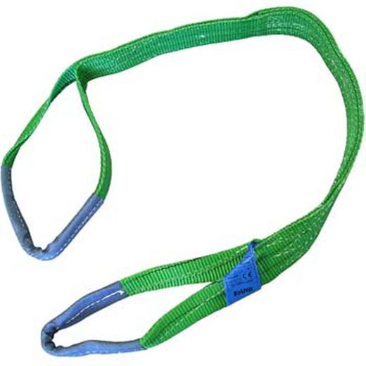 Élingue plate ouverte avec boucles double épaisseur (2000 kg)