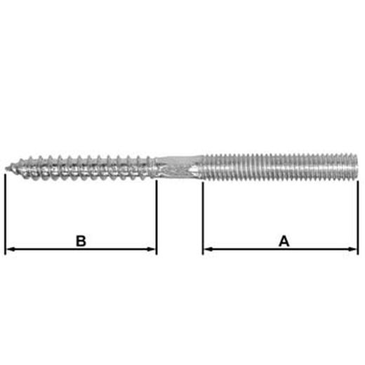 Goujon à double filetage