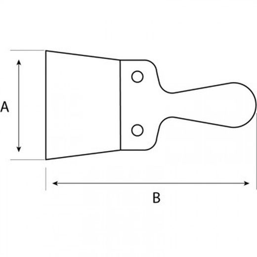 Spatule à enduire avec lame en acier au carbone et manche en bois réf. 2190