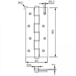 Coffret de 2 charnières à ressort SA 180