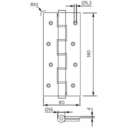Coffret de 2 charnières à ressort SA 180