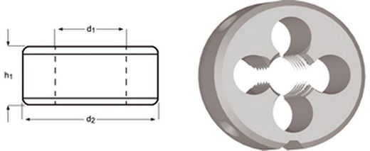 F120 - Dormer HSS Brilhante UNC UNC Matrizes de Rosqueamento ISO 2568