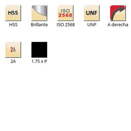 F130 - dormer hss brillante unf unf terrajas de roscar iso 2568