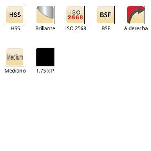 F150 - Filières de filetage Dormer HSS Bright BSF BSF ISO 2568