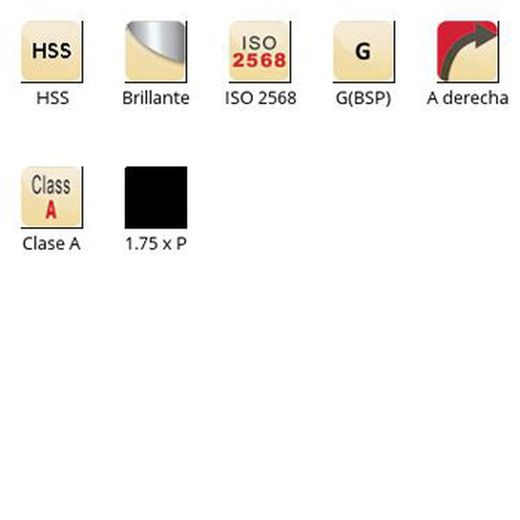 F170 - Filières de filetage Dormer HSS brillant G(bsp) G(bsp) ISO 2568