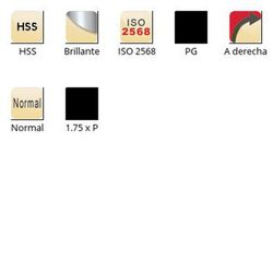 F190 - dormer hss brillante pg pg terrajas de roscar iso 2568