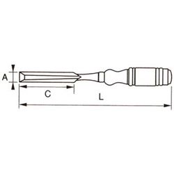 Ciseau à bois avec manche en bois