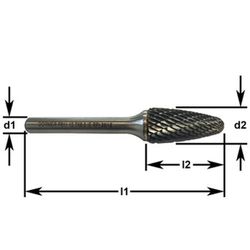 Fresa forma árbol de metal duro con punta esférica ref. P811