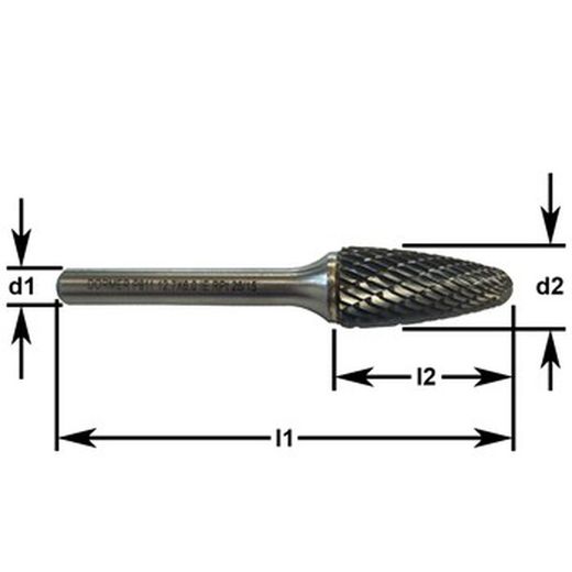 Fresa forma árbol de metal duro con punta esférica ref. P811
