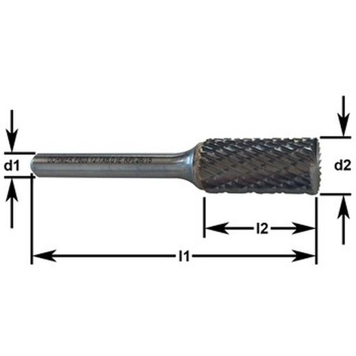 Fresa forma cilíndrica de metal duro con corte frontal ref. P803