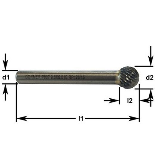 Fresa forma esférica de metal duro ref. P807