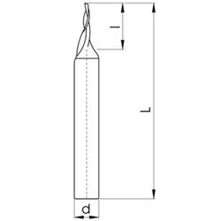 Fraise HSS à 1 dent avec tige cylindrique