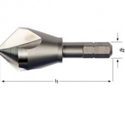 G107 - countersink with hexagonal shank - 90°