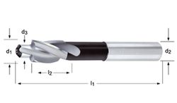 G125 - Facettes droites Dormer HSS brillantes 180° - 180° DIN 373