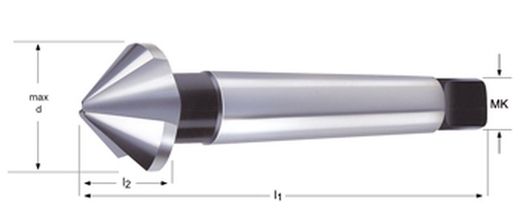 G138 - dormer hss brillante mango cónico 90° avellanadores de mango cónico - 90° din 335 d