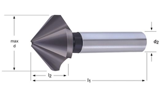 G560 - dormer hss tialn recto 90° avellanadores - 90° din 335 c