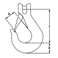 Crochet avec gâchette de sécurité