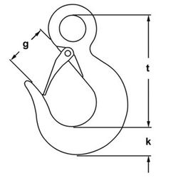 Crochet à œil avec gâchette de sécurité