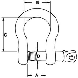Manille lyre galvanisée