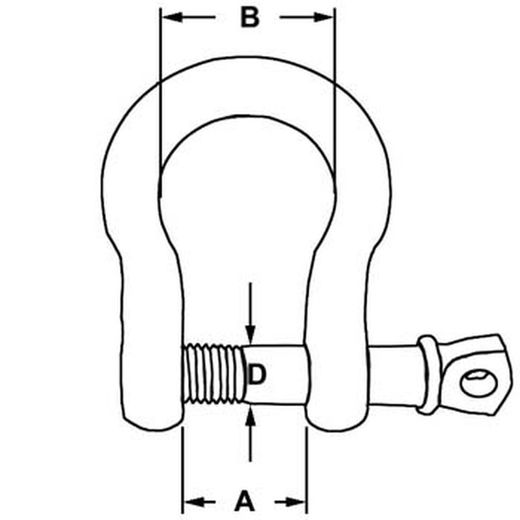 Manille lyre en acier inoxydable