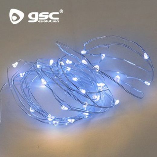Guirnalda alambre led luz azul ref. 5204402-5204407-5204415-5204420