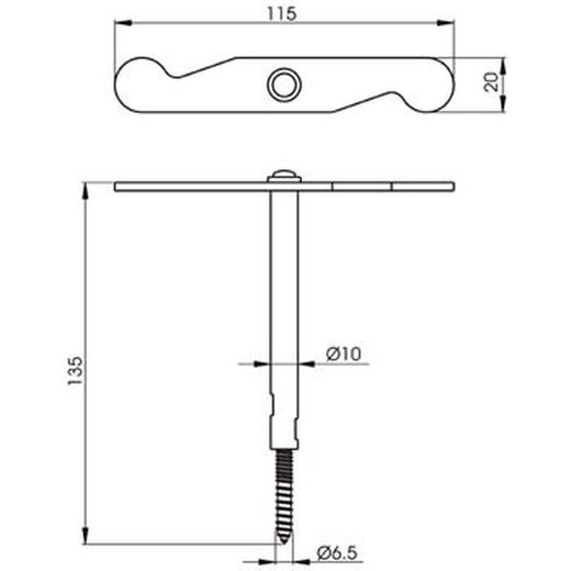 Hélice con tirafondo para persianas