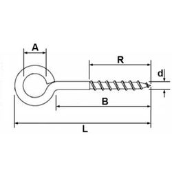 Douille fermée filetée zinguée.