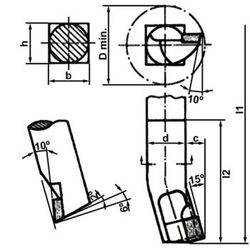Outil de tournage intérieur (trous débouchants) iso 8